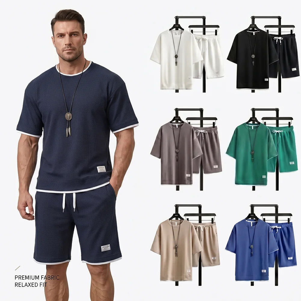 Street Summer Fashion - Yazlık Erkek Waffle Örgü Eşofman Takımı