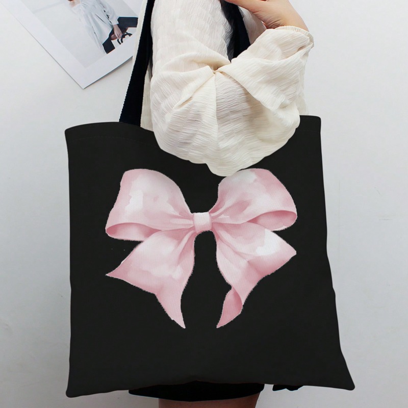 Tote Bag Canvas Print - ROMWE Kawaii Yay Desen Kanvas Omuz