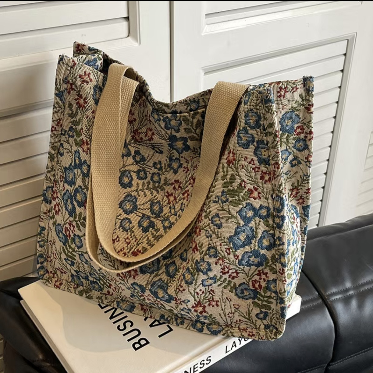 Tote Bag Canvas Print - 2026 Vintage Avrupa Amerikan Etnik Baskılı