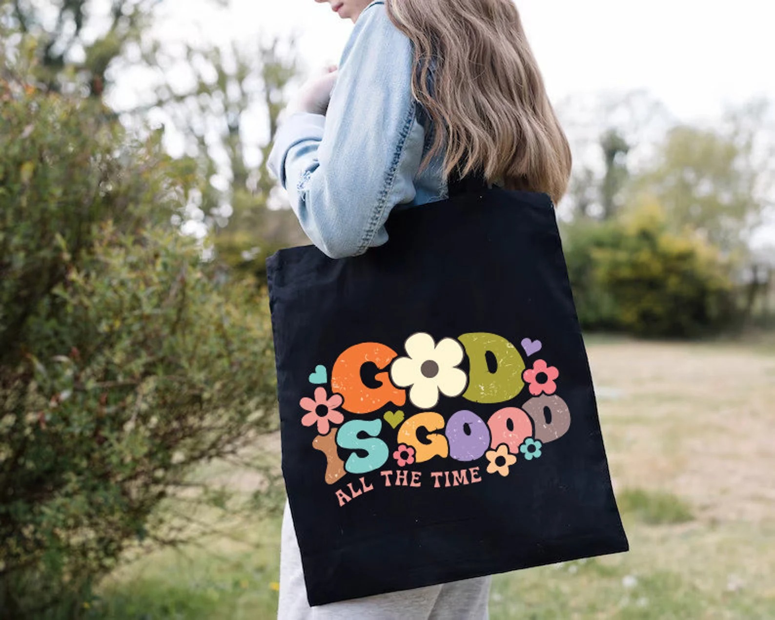 Tote Bag Canvas Print - Tanrı İyidir Bez Çanta Omuz Çantası