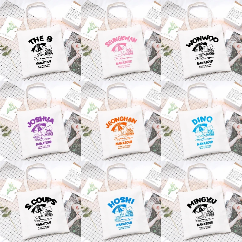 Tote Bag Canvas Print - Kpop Nanatour Omuz Çantası Yaz Basit