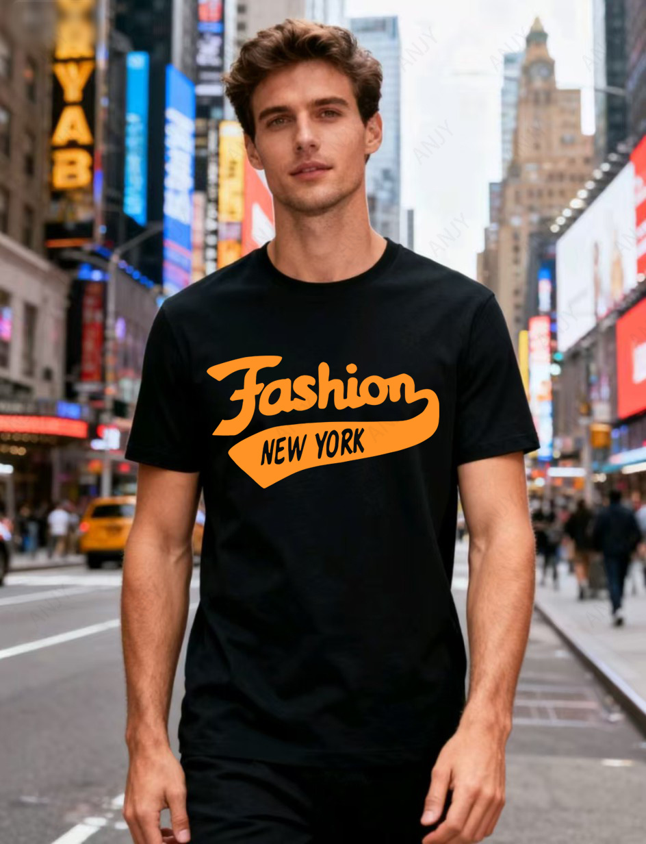 Street Fashion New York - New York Sokak Stili Harfli Baskılı