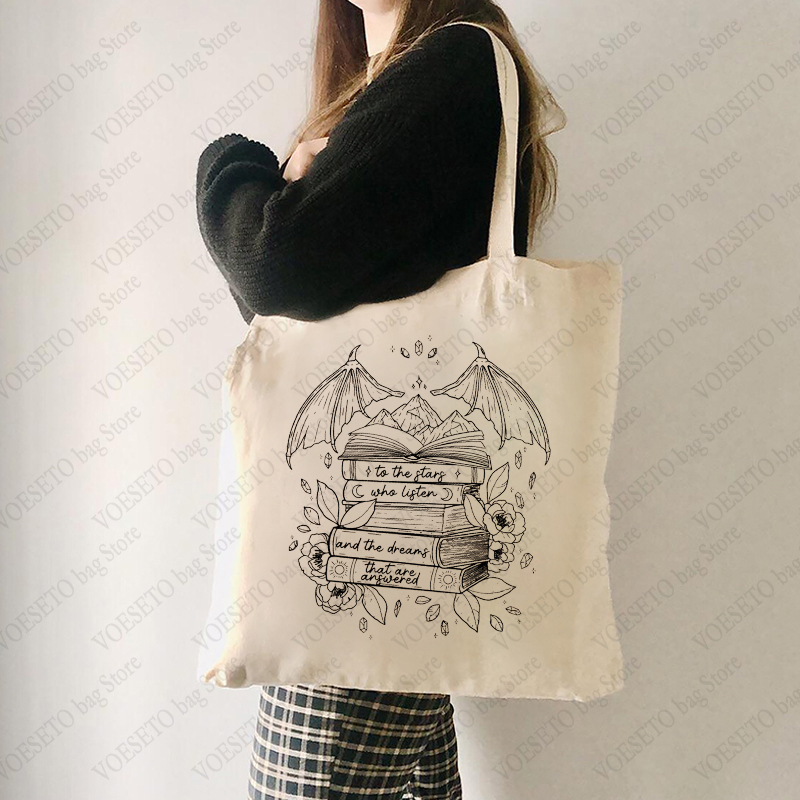 Tote Bag Canvas Print - SJM Night Court Lüks Tote Çanta
