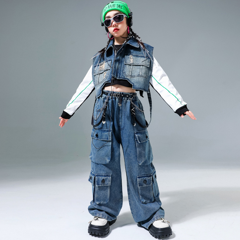 Street Fashion Outfit Girl - Kızlar Çocuklar Caz Hip Hop Dans