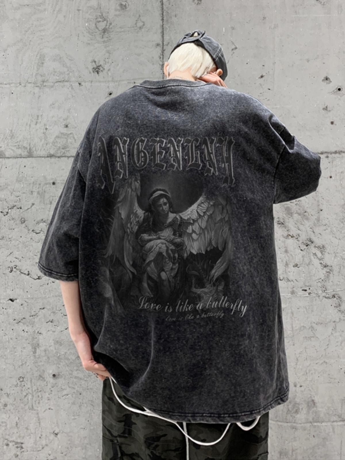 Street Fashion Baggy - Avrupa amerikan moda artı boyutu t-shirt