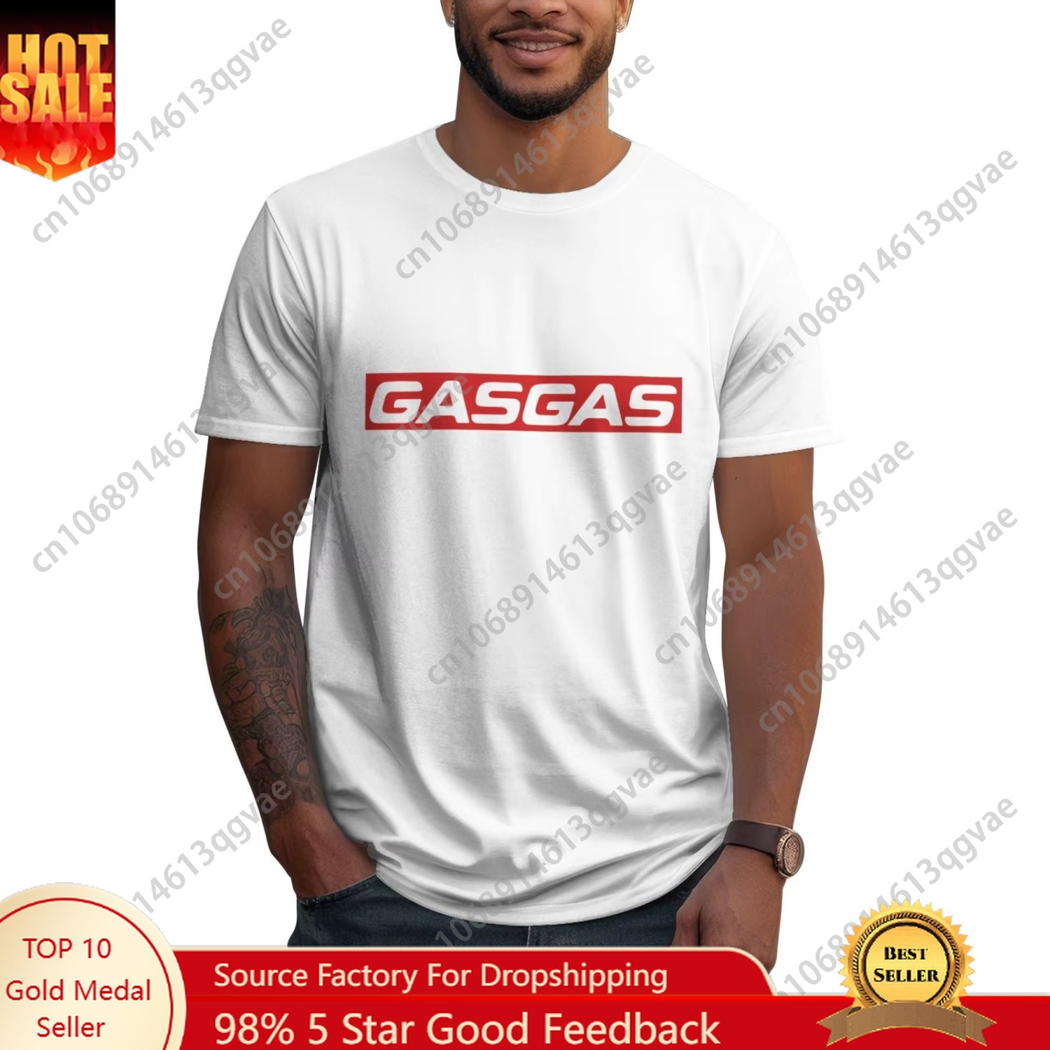Street Fashion Magazine - GasGas Enduro Motosiklet Baskılı Tişört %100
