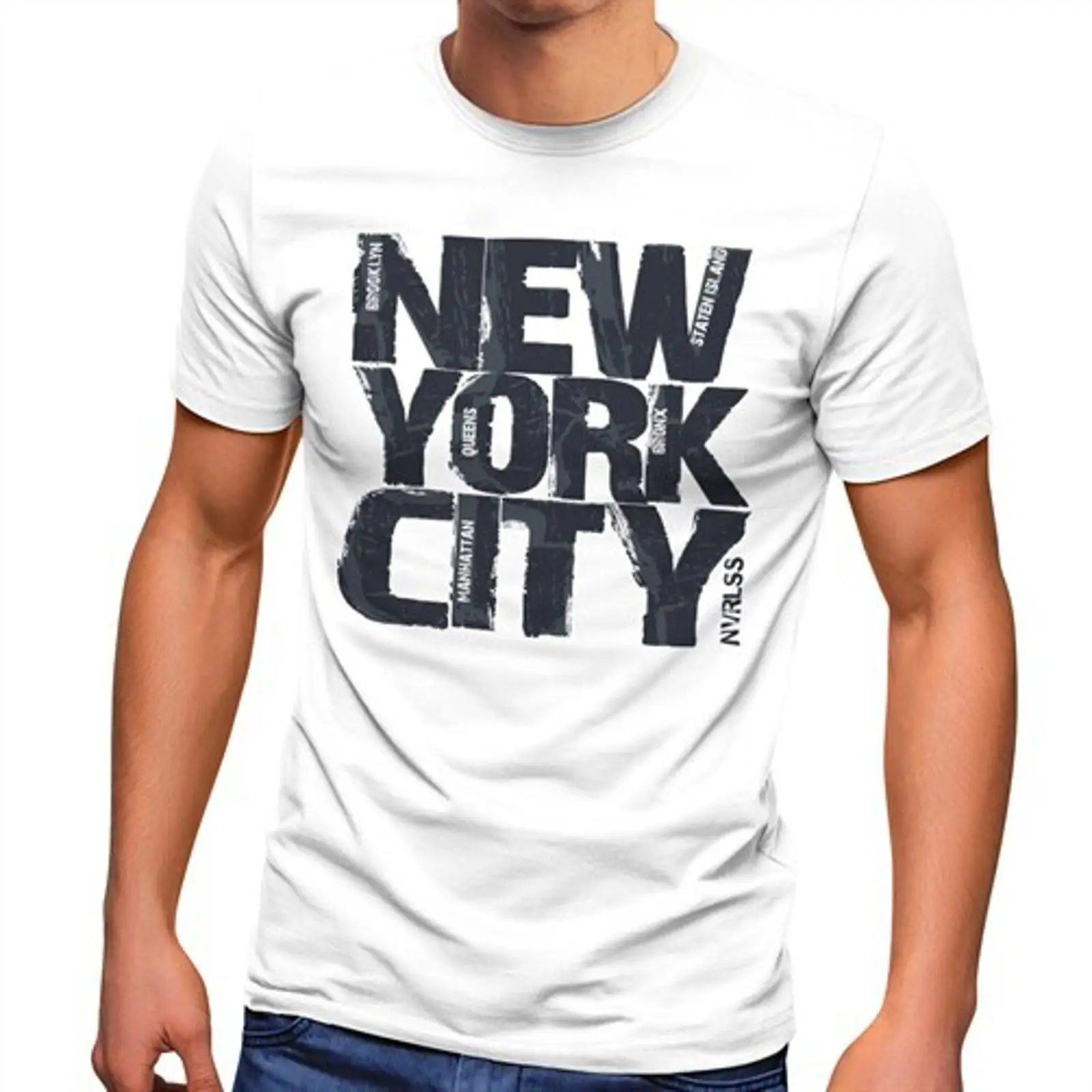 Street Style New York Fashion - Erkek Tişörtü New York Şehri Yazılı