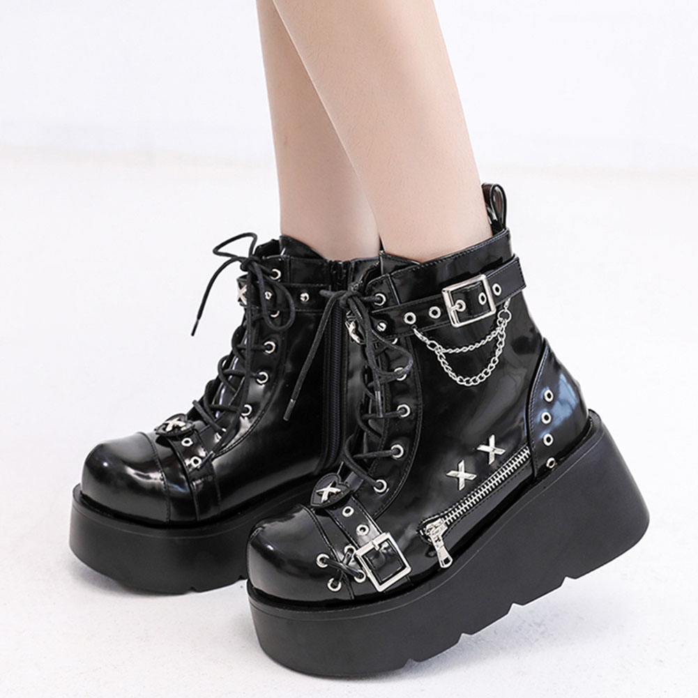 Street Fashion Lady - Yepyeni Bayanlar Goth Platform Bilek Botları