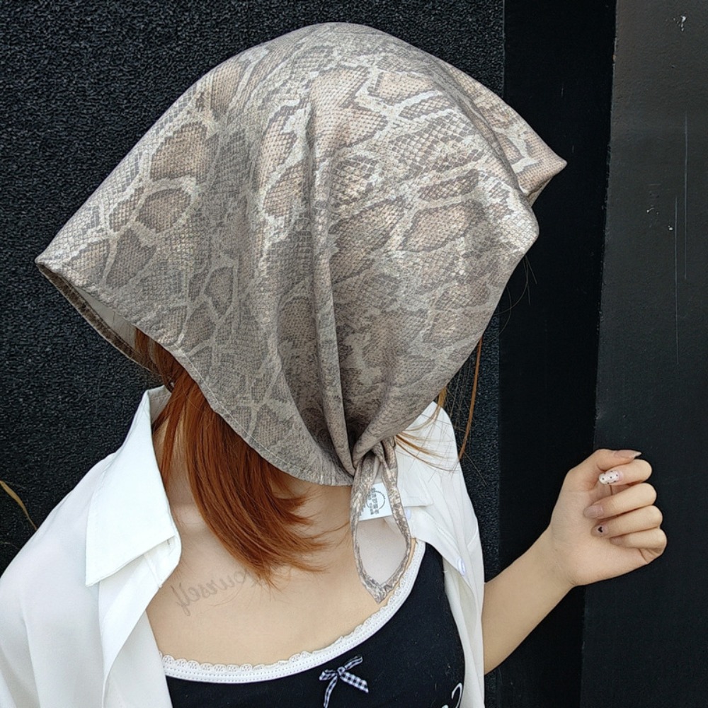 Street Fashion Baggy - Şapkalar Y2K Yılan Baskı Saç Eşarp