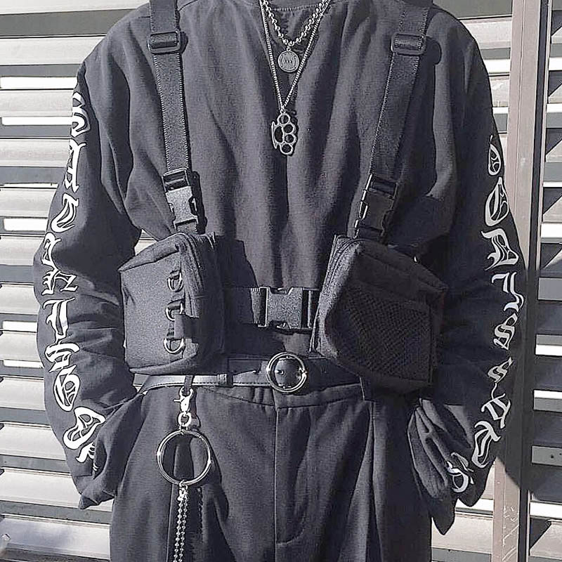 Street Fashion Baggy - Sokak Modası Göğüs Çantası Hip Hop