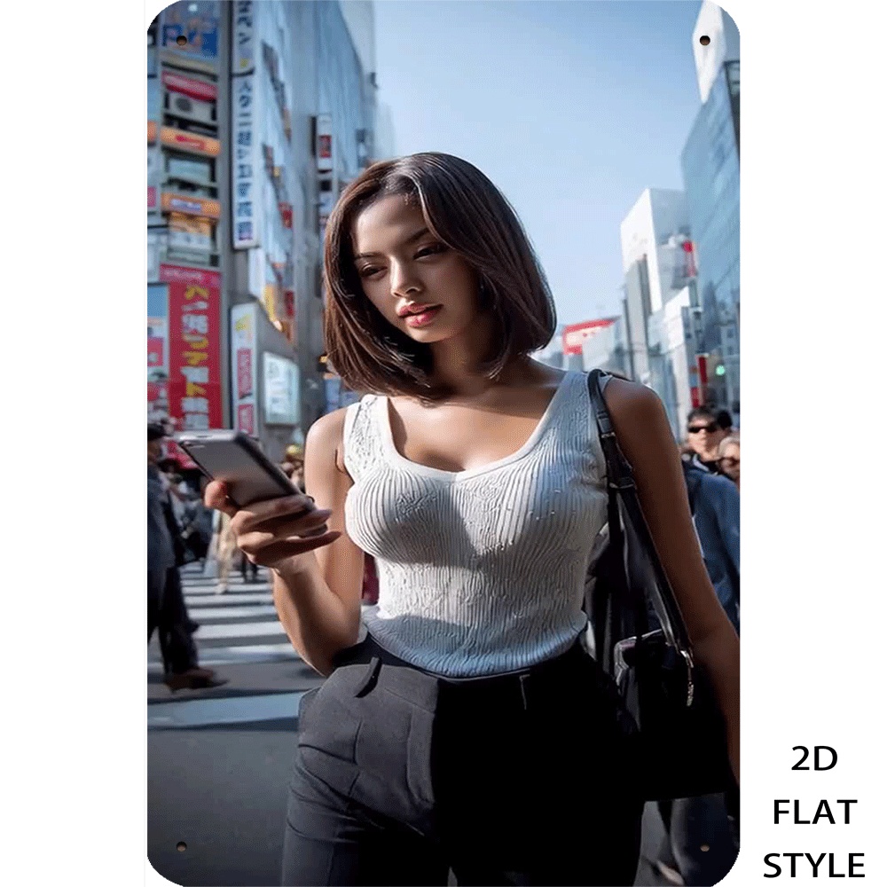 Retro Metal Tabela Kentsel Mod - Urban Street Fashion Photography incelemesi ve fiyatı
