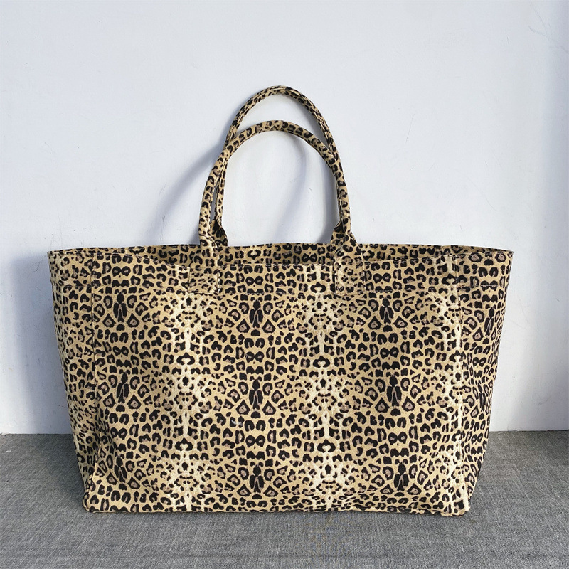 Unisex Leopar Baskı Nakış Kanv - Tote Bag Canvas Print incelemesi ve fiyatı