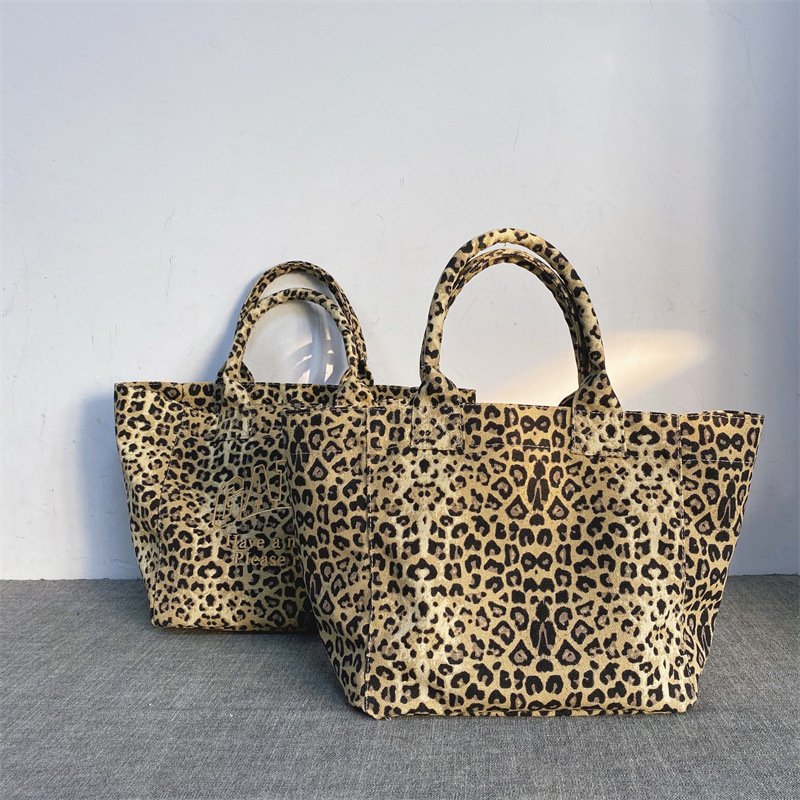 Unisex Leopar Baskı Nakış Kanv - Tote Bag Canvas Print incelemesi ve fiyatı