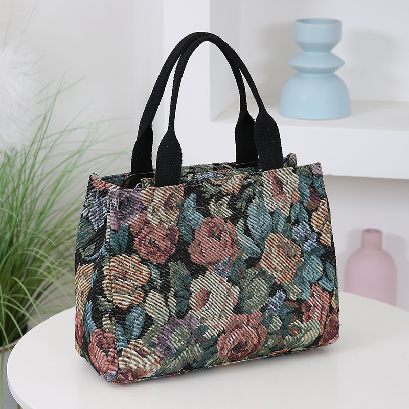 Çiçek desenli kadın çantası, a - Tote Bag Canvas Print incelemesi ve fiyatı