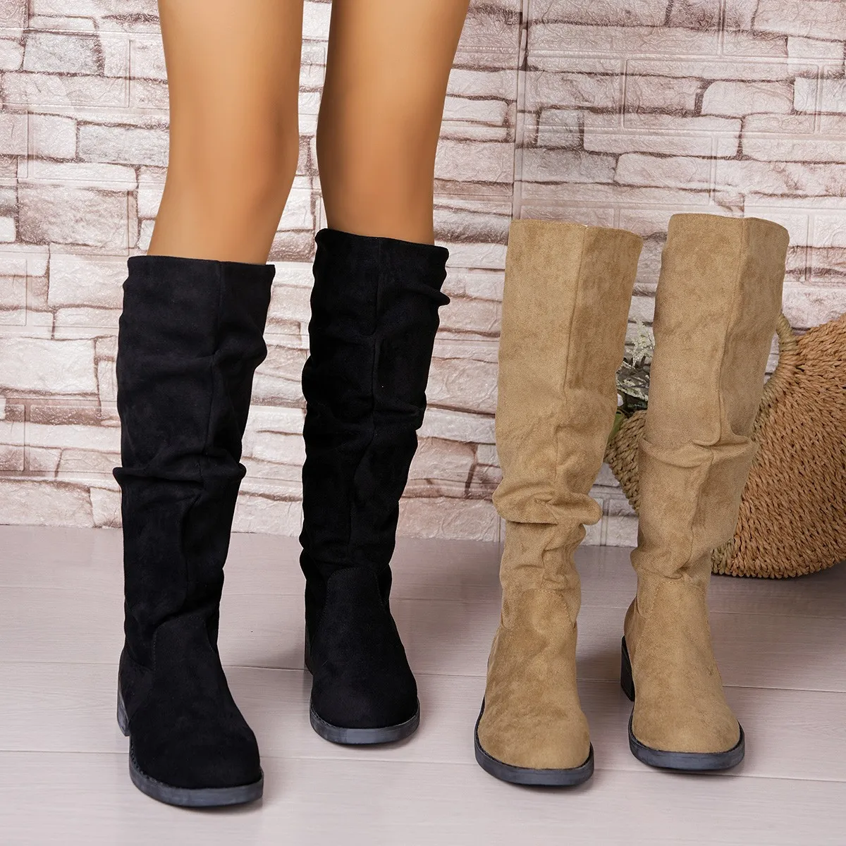 Pileli Kadın Botları Suni Süet - Street Fashion Winter incelemesi ve fiyatı