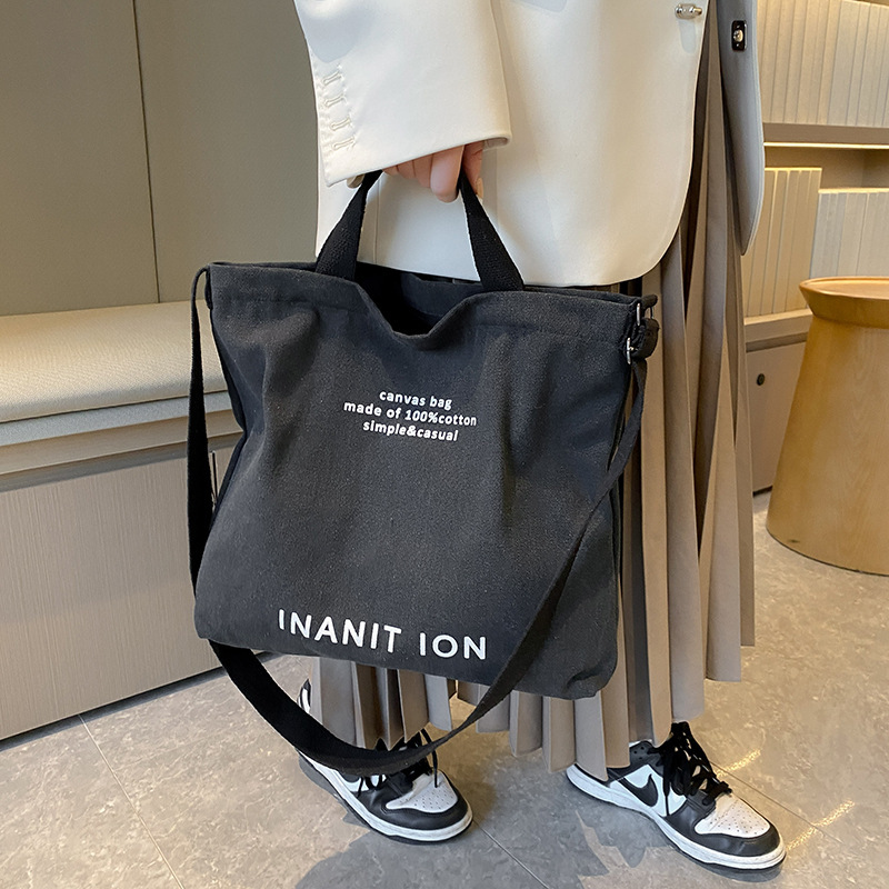 Harf Baskılı Şık Japon Kanvas  - Tote Bag Canvas Print incelemesi ve fiyatı