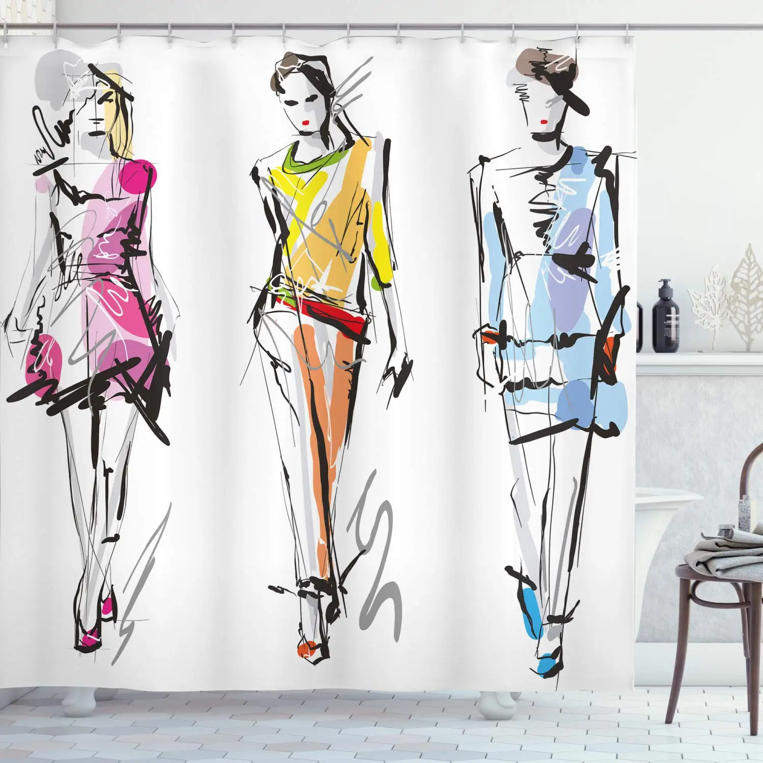 Moda Kadın Duş Perdesi Modeli  - Street Fashion Pose incelemesi ve fiyatı