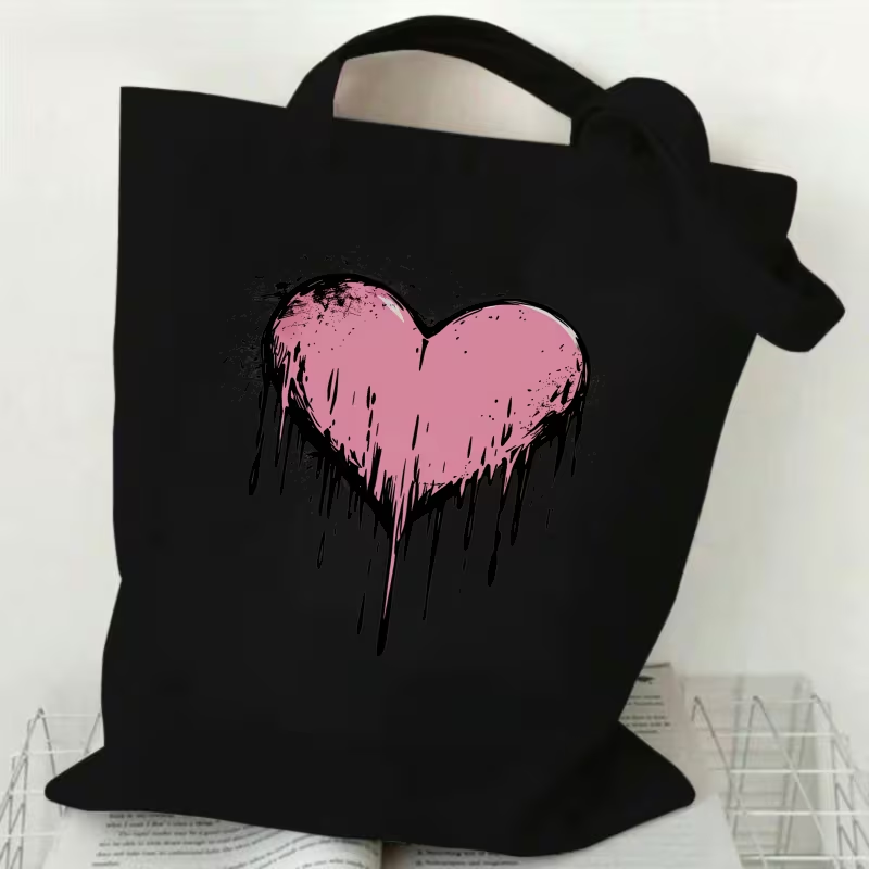Leopar Baskı Kalp Aşk Mektubu  - Tote Bag Canvas Print incelemesi ve fiyatı