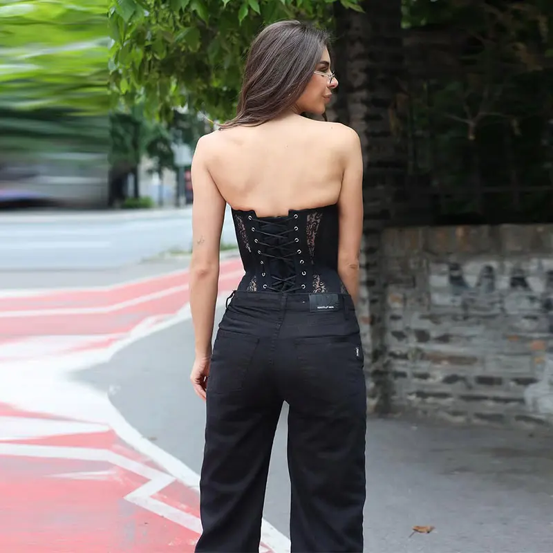 Hottie Üst Dantel Hollow Seksi - Street Fashion Photography incelemesi ve fiyatı