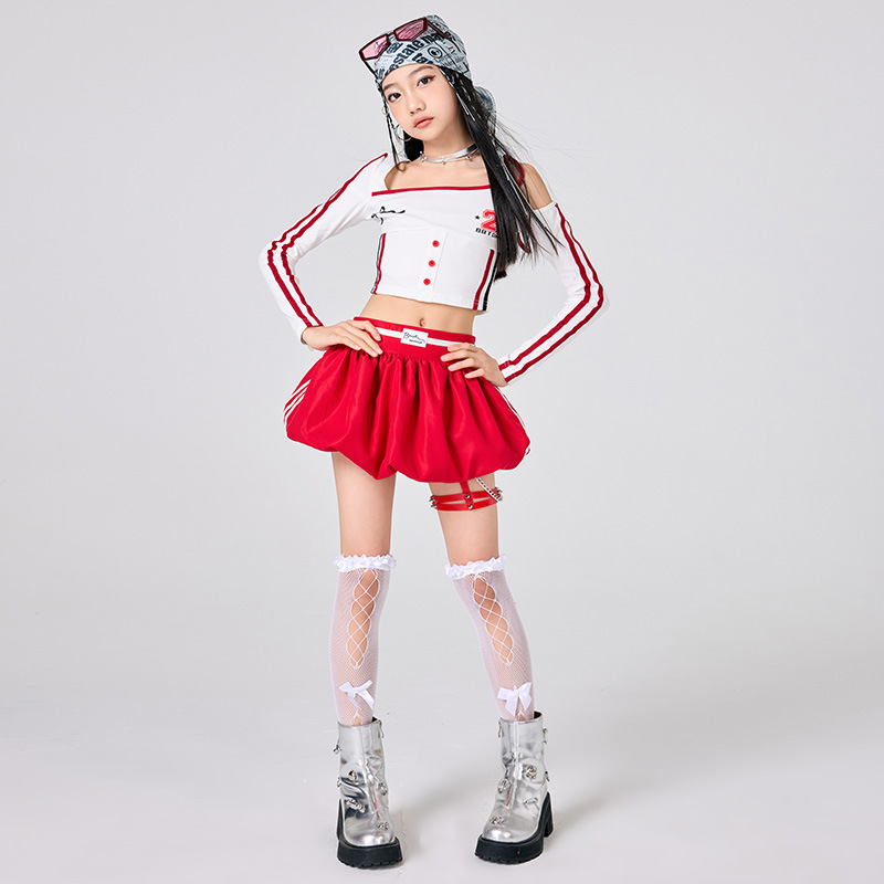 Kızlar Hip Hop Giysileri Beyaz - Street Fashion Outfit Girl incelemesi ve fiyatı