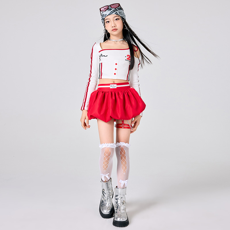 Kızlar Hip Hop Giysileri Beyaz - Street Fashion Outfit Girl incelemesi ve fiyatı