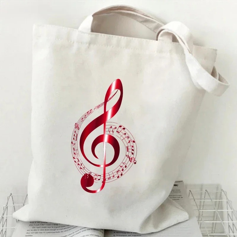 Müzik Notası Kalp Atışı Baskıl - Tote Bag Canvas Print incelemesi ve fiyatı
